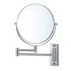 Unbranded 8 in. W x 8 in. H Small Round 2-Side 1X/10X Magnifying Telescopic Bathroom Wall Makeup Mirror in Chrome Finish V3 -Makeup Mirrors Sales Store chrome makeup mirrors aybszhd1688 64 1000