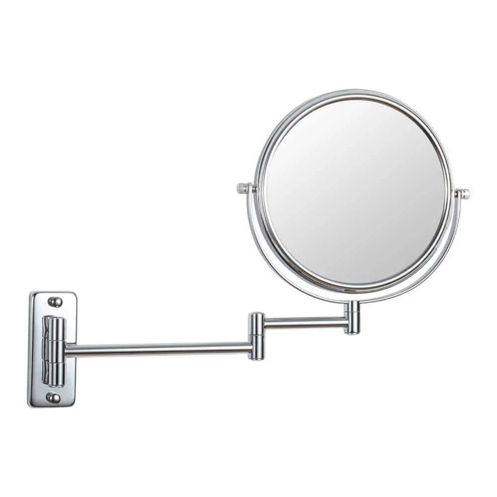 Unbranded 8 in. X 8 in. Small Round Magnifying Freestanding Bathroom Makeup Mirror in Adjustable 1x/10x Magnification 4 Unbranded 8 in. X 8 in. Small Round Magnifying Freestanding Bathroom Makeup Mirror in Adjustable 1x/10x Magnification - Image 2