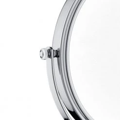 Unbranded 8 in. x 13.38 in. LED 3x Round 2-Sided 360-Degree Rotation Wall Mount Bathroom Makeup Mirror in Chrome -Makeup Mirrors Sales Store chrome makeup mirrors dt cy93 01cp fa 1000