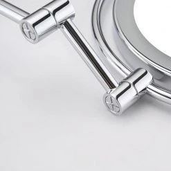 Interbath 8 in. x 8 in. Small Round Magnifying Freestanding Bathroom Makeup Mirro in Chrome -Makeup Mirrors Sales Store chrome makeup mirrors itbmm1930ch 44 1000