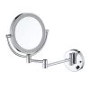 Interbath 8 in. x 8 in. Small Round Magnifying Freestanding Bathroom Makeup Mirro in Chrome -Makeup Mirrors Sales Store chrome makeup mirrors itbmm1930ch 64 1000