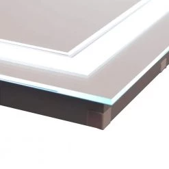 Unbranded 24 in. W x 32 in. H Bathroom Makeup Mirror LED Lighted Bathroom with Mirror in Chrome -Makeup Mirrors Sales Store chrome makeup mirrors m820 1mirror 66 1000