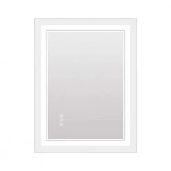 Unbranded 24 in. W x 32 in. H Bathroom Makeup Mirror LED Lighted Bathroom with Mirror in Chrome -Makeup Mirrors Sales Store chrome makeup mirrors m820 1mirror c3 1000