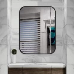 Unbranded 24 in. W 32 in. H Frameless Telescopic Wall Mount Bathroom Makeup Mirror -Makeup Mirrors Sales Store chrome makeup mirrors m820 mirror sq d4 1000