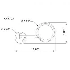 Nameeks Glimmer 8 in. x 8 in. Wall Mounted LED 3x Round Makeup Mirror in Chrome Finish -Makeup Mirrors Sales Store chrome nameeks makeup mirrors nameeks ar7703 cr 3x c3 1000