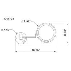 Nameeks Glimmer 8 in. x 8 in. Wall Mounted LED 5x Round Makeup Mirror in Chrome Finish -Makeup Mirrors Sales Store chrome nameeks makeup mirrors nameeks ar7703 cr 5x c3 1000