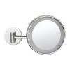 Nameeks Glimmer 8 in. x 8 in. Wall Mounted LED 3x Round Makeup Mirror in Chrome Finish -Makeup Mirrors Sales Store chrome nameeks makeup mirrors nameeks ar7704 cr 3x 64 1000