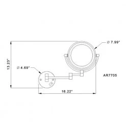 Nameeks Glimmer 8 in. x 8 in. Wall Mounted LED 5x Round Makeup Mirror in Chrome Finish -Makeup Mirrors Sales Store chrome nameeks makeup mirrors nameeks ar7705 cr 5x 4f 1000