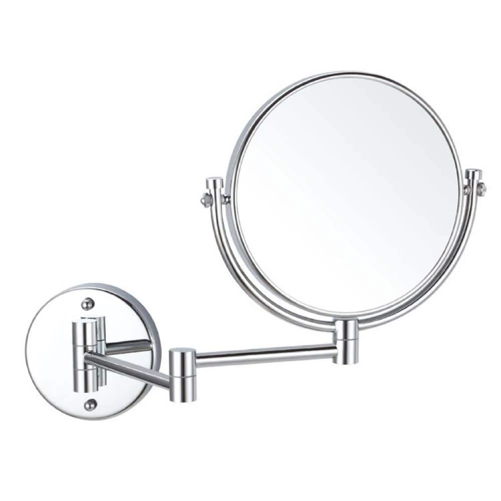 Nameeks Glimmer 8 in. x 8 in. Wall Mounted 3x Round Makeup Mirror in Chrome Finish 3 Nameeks Glimmer 8 in. x 8 in. Wall Mounted 3x Round Makeup Mirror in Chrome Finish