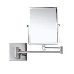 Nameeks Glimmer 6.3 in. x 8.5 in. Wall Mounted LED 3x Rectangle Makeup Mirror in Chrome Finish