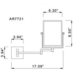 Nameeks Glimmer 6.3 in. x 8.5 in. Wall Mounted LED 3x Rectangle Makeup Mirror in Chrome Finish -Makeup Mirrors Sales Store chrome nameeks makeup mirrors nameeks ar7721 cr 3x c3 1000