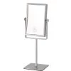 Nameeks Glimmer 6.3 in. x 8.5 in. Free Standing LED 3x Rectangle Makeup Mirror in Chrome -Makeup Mirrors Sales Store chrome nameeks makeup mirrors nameeks ar7726 cr 3x 64 1000