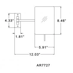Nameeks Glimmer 5.9 in. x 8.5 in. Wall Mounted LED 3x Rectangle Makeup Mirror in Chrome -Makeup Mirrors Sales Store chrome nameeks makeup mirrors nameeks ar7727 4f 1000