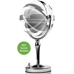 OVENTE Dual-Sided Magnifying LED Lighted Tabletop Makeup Mirror with Acrylic Edge, 1x or 5x Magnification 20 OVENTE Dual-Sided Magnifying LED Lighted Tabletop Makeup Mirror with Acrylic Edge, 1x or 5x Magnification -Makeup Mirrors Sales Store chrome ovente makeup mirrors mkt75ch1x5x fa 1000