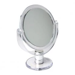 Home Details 5.31 in. x 3.15 in. Makeup Mirror in Clear