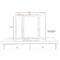 Inspired Home 1 in. x 20.8 in. Tabletop Makeup Mirror in clear -Makeup Mirrors Sales Store clear inspired home makeup mirrors jf149 07s hd 1d 1000