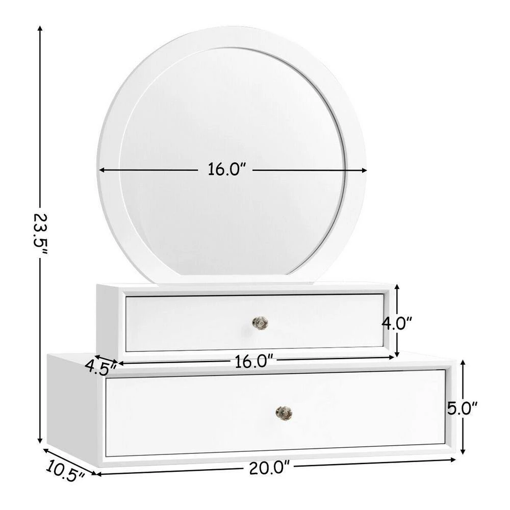Costway 10.5 in. x 23.5 in. Makeup Mirror 4 Costway 10.5 in. x 23.5 in. Makeup Mirror - Image 2