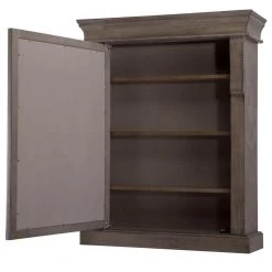 Home Decorators Collection Naples 25 in. W x 31 in. H x 8 in. D Framed Surface-Mount Bathroom Medicine Cabinet in Distressed Grey -Makeup Mirrors Sales Store distressed grey home decorators collection medicine cabinets with mirrors nadgc2531 77 1000