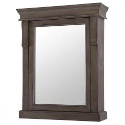 Home Decorators Collection Naples 25 in. W x 31 in. H x 8 in. D Framed Surface-Mount Bathroom Medicine Cabinet in Distressed Grey -Makeup Mirrors Sales Store distressed grey home decorators collection medicine cabinets with mirrors nadgc2531 c3 1000