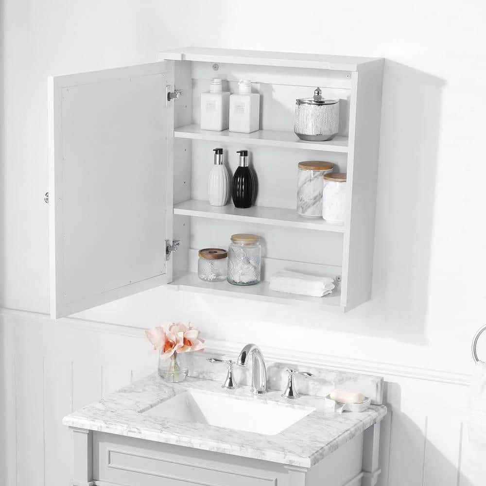 Home Decorators Collection Aberdeen 24 in. x 27 in. Surface Mount Medicine Cabinet in Dove Gray 8 Home Decorators Collection Aberdeen 24 in. x 27 in. Surface Mount Medicine Cabinet in Dove Gray - Image 6