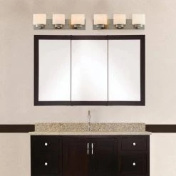 Design House Ventura 48 in. x 30 in. x 6 in. Surface-Mount Tri-View Bathroom Medicine Cabinet in Espresso -Makeup Mirrors Sales Store espresso design house medicine cabinets with mirrors 541367 esp 40 1000