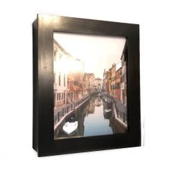 Flip Frame 20.75 in. x 24.5 in. Surface-Mount Medicine Cabinet in Espresso