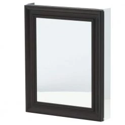 Pegasus 24 in. x 30 in. Framed Recessed or Surface-Mount Bathroom Medicine Cabinet in Espresso