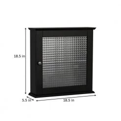 Teamson Home Chesterfield 18.5 in. W x 18.5 in. H x 5.5 D Removable Wooden Medicine Cabinet with Waffle Glass Door- Espresso -Makeup Mirrors Sales Store espresso teamson home medicine cabinets without mirrors hd16193 4f 1000