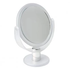 Home Details 5.31 in. x 3.15 in. Makeup Mirror in Frosty