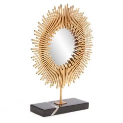 Marley Forrest 14 in. x 18 in. Tabletop Makeup Mirror in Gold -Makeup Mirrors Sales Store gold marley forrest makeup mirrors 11257 c3 1000