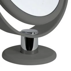 Bath Bliss 4.09 in. x 9.06 in. Makeup Mirror in Gray -Makeup Mirrors Sales Store gray bath bliss makeup mirrors 26450 grey 1f 1000
