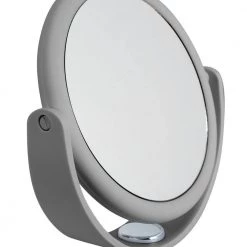 Bath Bliss 4.09 in. x 9.06 in. Makeup Mirror in Gray -Makeup Mirrors Sales Store gray bath bliss makeup mirrors 26450 grey 44 1000