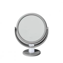 Bath Bliss 4.09 in. x 9.06 in. Makeup Mirror in Gray -Makeup Mirrors Sales Store gray bath bliss makeup mirrors 26450 grey 4f 1000