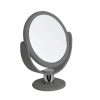 Bath Bliss 4.09 in. x 9.06 in. Makeup Mirror in Gray -Makeup Mirrors Sales Store gray bath bliss makeup mirrors 26450 grey 64 1000