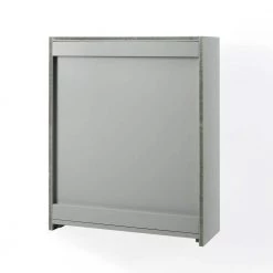 CROSLEY FURNITURE Savannah 22 in. x 26 in. x 8 in. Surface-Mount Medicine Cabinet in Gray -Makeup Mirrors Sales Store gray crosley furniture medicine cabinets without mirrors cf7027 gy 1f 1000