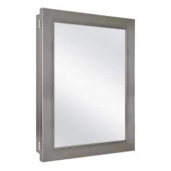 Glacier Bay 20 in. x 26 in. Recessed or Surface Mount Framed Medicine Cabinet in Pewter with Mirror 12 Glacier Bay 20 in. x 26 in. Recessed or Surface Mount Framed Medicine Cabinet in Pewter with Mirror -Makeup Mirrors Sales Store gray glacier bay medicine cabinets with mirrors 83012 4f 1000