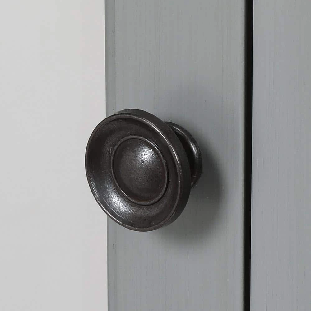 Home Decorators Collection Hamilton 27 in. H x 20 in. W Corner Wall Cabinet in Grey 6 Home Decorators Collection Hamilton 27 in. H x 20 in. W Corner Wall Cabinet in Grey - Image 4