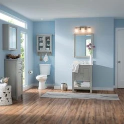 Home Decorators Collection Gazette 22 in. W x 26 in. H x 6-5/8 in. D Framed Surface-Mount Bathroom Medicine Cabinet in Grey -Makeup Mirrors Sales Store grey home decorators collection medicine cabinets with mirrors gagc2226 31 1000