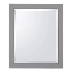 Home Decorators Collection Gazette 22 in. W x 26 in. H x 6-5/8 in. D Framed Surface-Mount Bathroom Medicine Cabinet in Grey