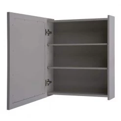 Home Decorators Collection Gazette 22 in. W x 26 in. H x 6-5/8 in. D Framed Surface-Mount Bathroom Medicine Cabinet in Grey -Makeup Mirrors Sales Store grey home decorators collection medicine cabinets with mirrors gagc2226 77 1000