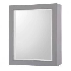 Home Decorators Collection Gazette 22 in. W x 26 in. H x 6-5/8 in. D Framed Surface-Mount Bathroom Medicine Cabinet in Grey -Makeup Mirrors Sales Store grey home decorators collection medicine cabinets with mirrors gagc2226 c3 1000