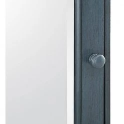 Home Decorators Collection Cottage 23-5/8 in. x 29 in. Surface Mount Medicine Cabinet in Harbor Blue -Makeup Mirrors Sales Store harbor blue home decorators collection medicine cabinets with mirrors ctbc2429 4f 1000