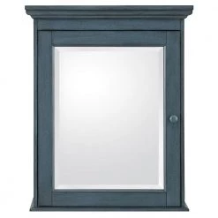 Home Decorators Collection Cottage 23-5/8 in. x 29 in. Surface Mount Medicine Cabinet in Harbor Blue