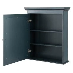 Home Decorators Collection Cottage 23-5/8 in. x 29 in. Surface Mount Medicine Cabinet in Harbor Blue -Makeup Mirrors Sales Store harbor blue home decorators collection medicine cabinets with mirrors ctbc2429 77 1000