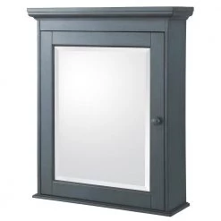 Home Decorators Collection Cottage 23-5/8 in. x 29 in. Surface Mount Medicine Cabinet in Harbor Blue -Makeup Mirrors Sales Store harbor blue home decorators collection medicine cabinets with mirrors ctbc2429 c3 1000