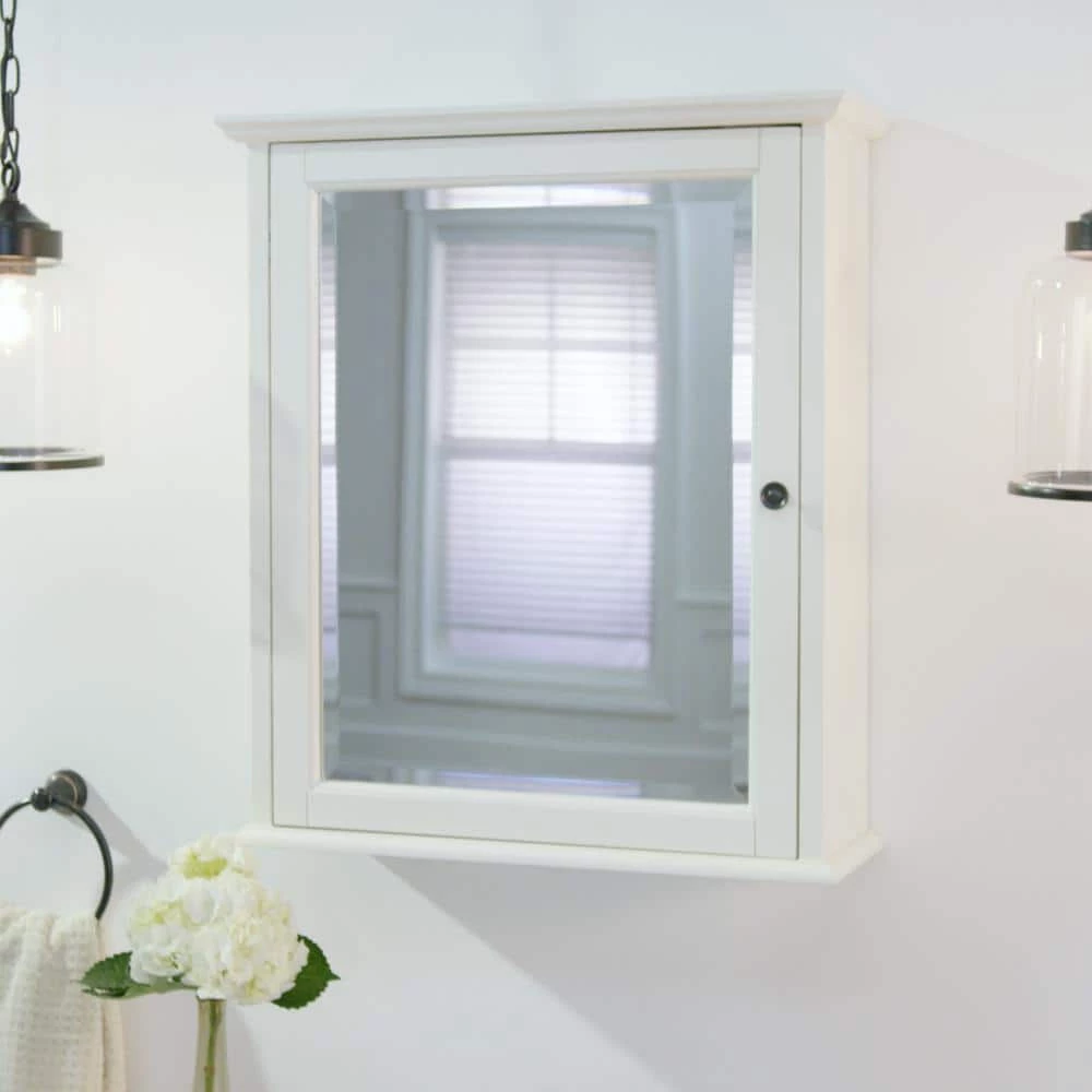 Home Decorators Collection Hamilton 23.5 in. W x 27 in. H x 8 in. D Framed Surface-Mount Bathroom Medicine Cabinet in Ivory 7 Home Decorators Collection Hamilton 23.5 in. W x 27 in. H x 8 in. D Framed Surface-Mount Bathroom Medicine Cabinet in Ivory - Image 5