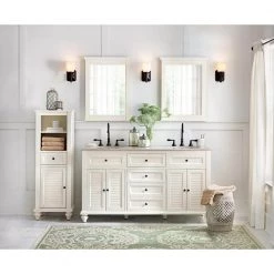 Home Decorators Collection Hamilton 23.5 in. W x 27 in. H x 8 in. D Framed Surface-Mount Bathroom Medicine Cabinet in Ivory 16 Home Decorators Collection Hamilton 23.5 in. W x 27 in. H x 8 in. D Framed Surface-Mount Bathroom Medicine Cabinet in Ivory -Makeup Mirrors Sales Store ivory home decorators collection medicine cabinets with mirrors 0567500410 4f 1000