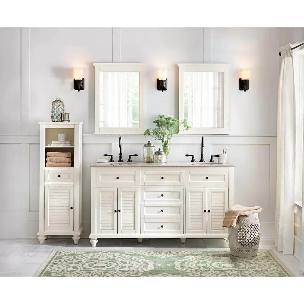 Home Decorators Collection Hamilton 23.5 in. W x 27 in. H x 8 in. D Framed Surface-Mount Bathroom Medicine Cabinet in Ivory 9 Home Decorators Collection Hamilton 23.5 in. W x 27 in. H x 8 in. D Framed Surface-Mount Bathroom Medicine Cabinet in Ivory - Image 7