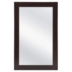 Glacier Bay 15-1/4 in. W x 26 in. H Framed Surface-Mount Bathroom Medicine Cabinet in Java with Mirror