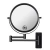 EAKYHOM 10X Wall Mount Bathroom Makeup Mirror in Black -Makeup Mirrors Sales Store matte black eakyhom makeup mirrors els8k wb 64 1000